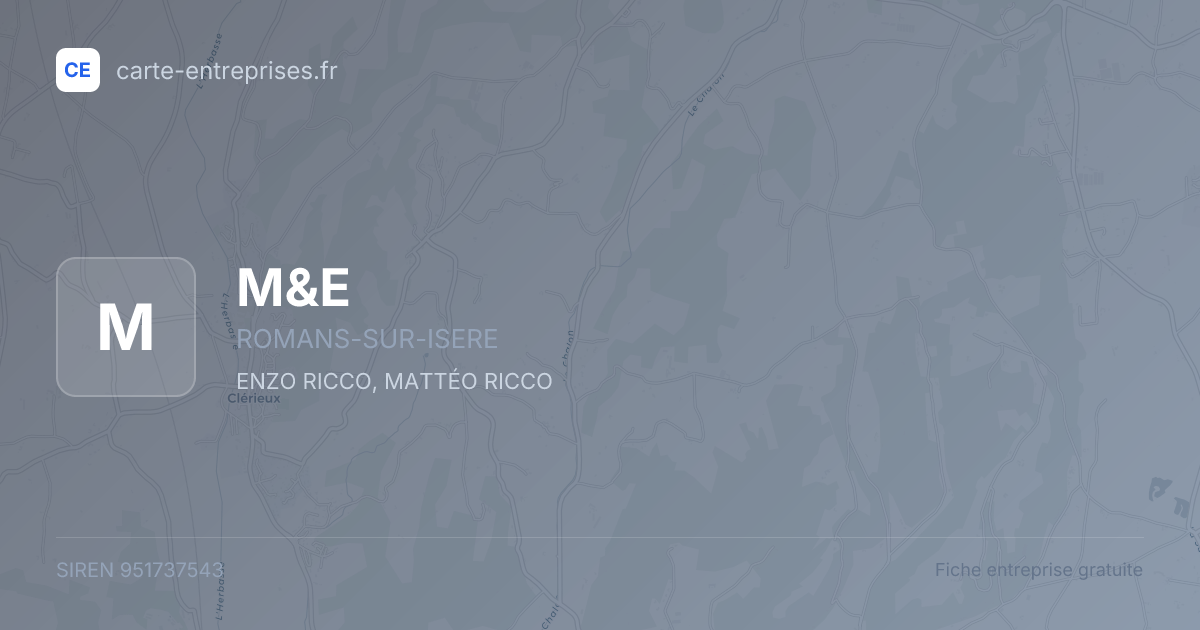 M&E — 951737543 — fiche entreprise