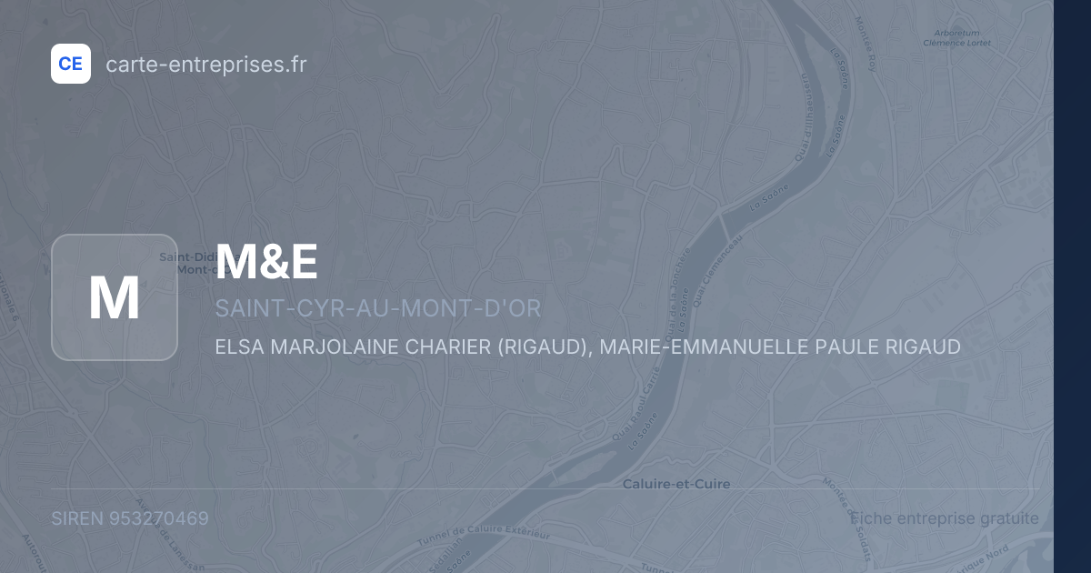 M&E — 953270469 — fiche entreprise