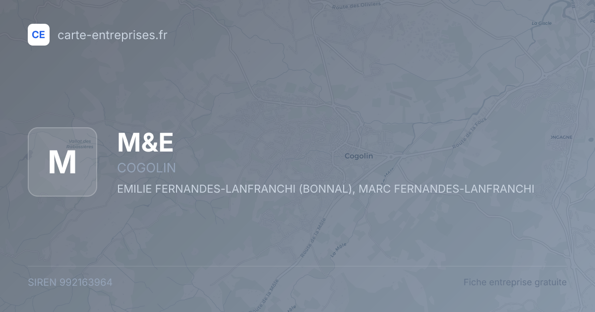M&E — 992163964 — fiche entreprise