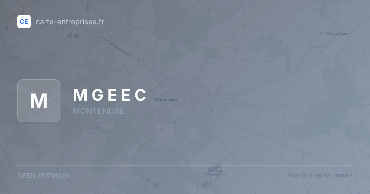 M G E E C — 391768686 — fiche entreprise