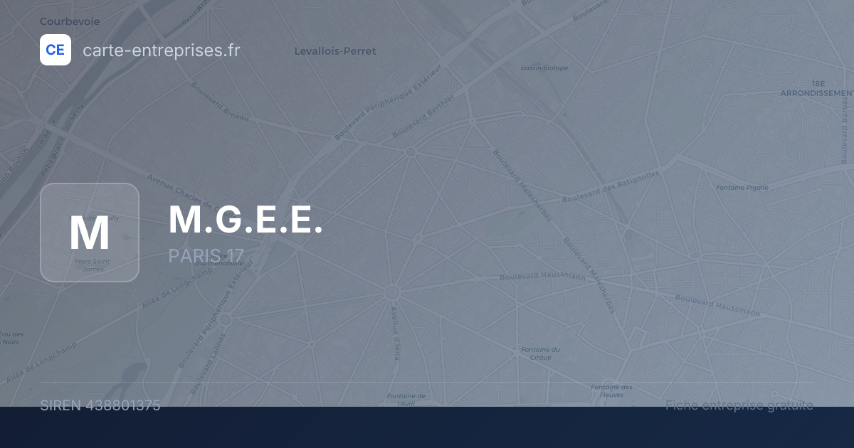 M.G.E.E. — 438801375 — fiche entreprise
