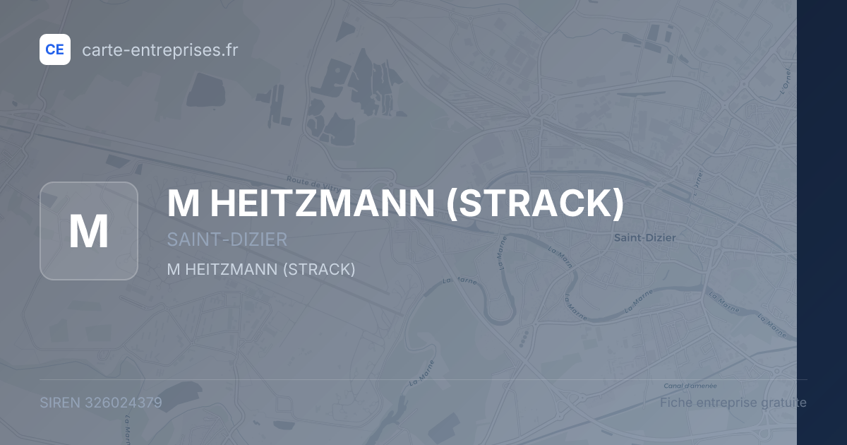 M HEITZMANN (STRACK) — 326024379 — fiche entreprise