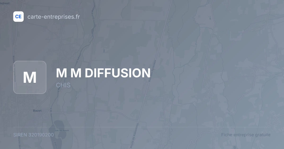 M M DIFFUSION — 320190200 — fiche entreprise