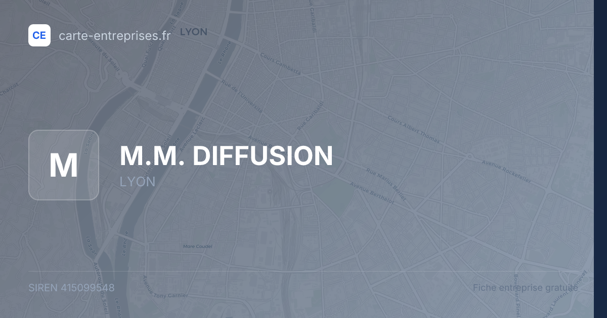 M.M. DIFFUSION — 415099548 — fiche entreprise