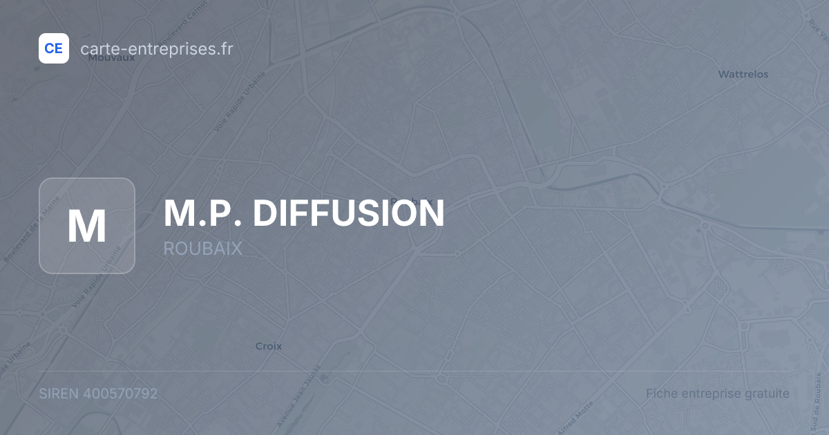 M.P. DIFFUSION — 400570792 — fiche entreprise