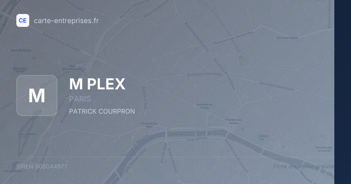M PLEX — 908044977 — fiche entreprise