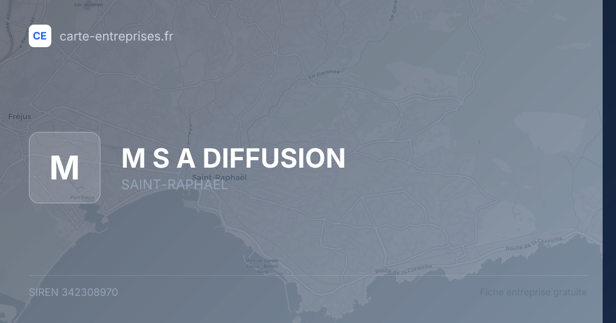 M S A DIFFUSION — 342308970 — fiche entreprise