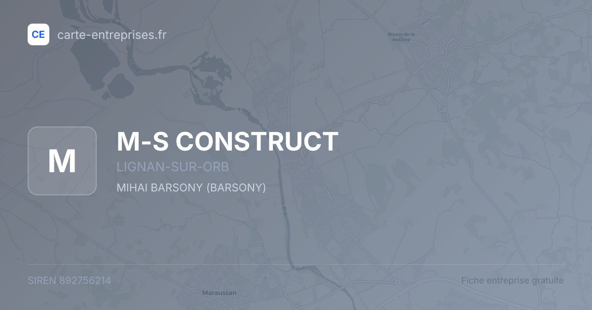 M-S CONSTRUCT — 892756214 — fiche entreprise