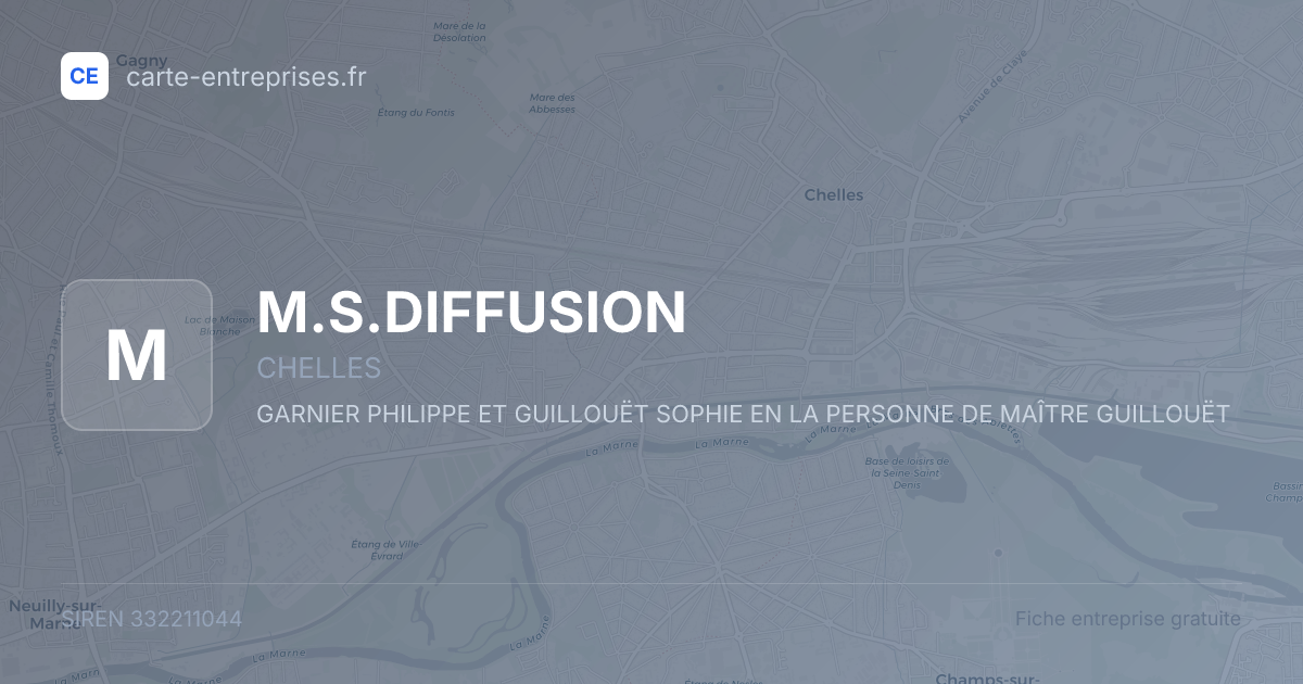 M.S.DIFFUSION — 332211044 — fiche entreprise