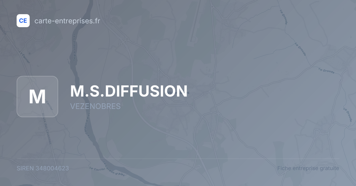 M.S.DIFFUSION — 348004623 — fiche entreprise