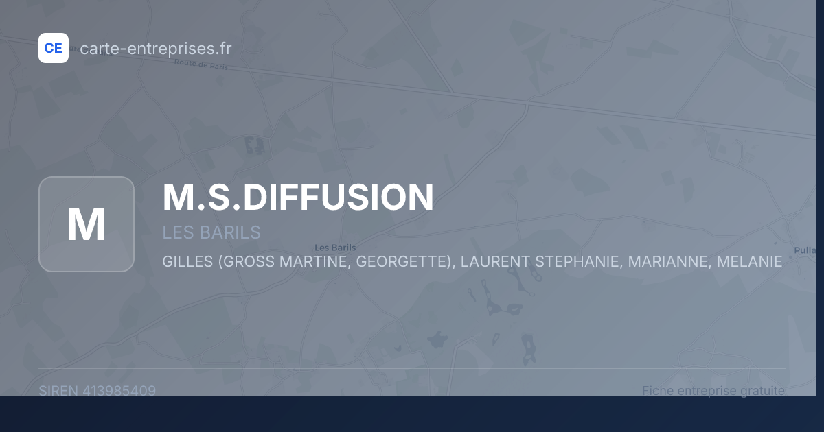 M.S.DIFFUSION — 413985409 — fiche entreprise