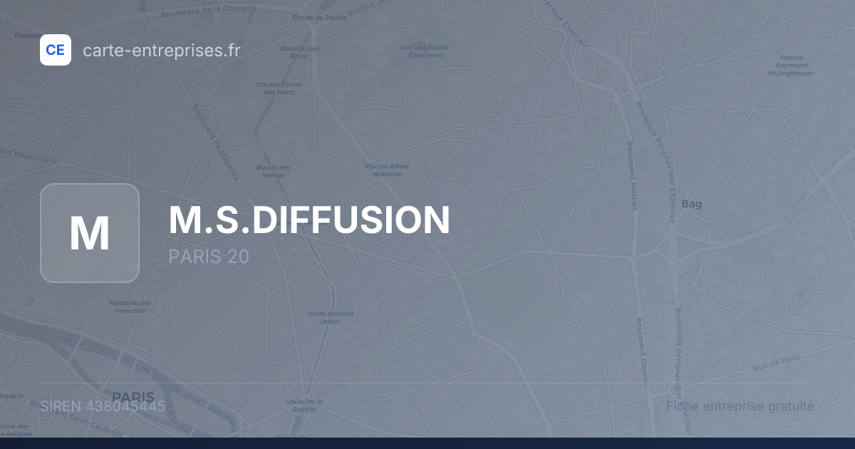 M.S.DIFFUSION — 438045445 — fiche entreprise