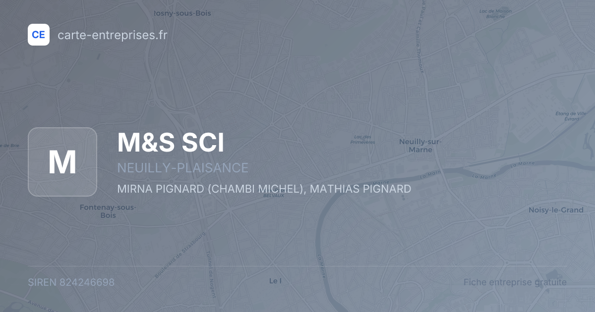M&S SCI — 824246698 — fiche entreprise