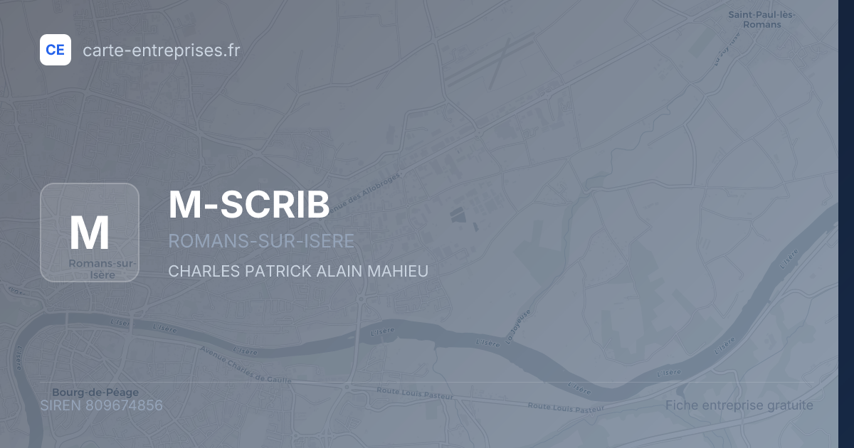 M-SCRIB — 809674856 — fiche entreprise