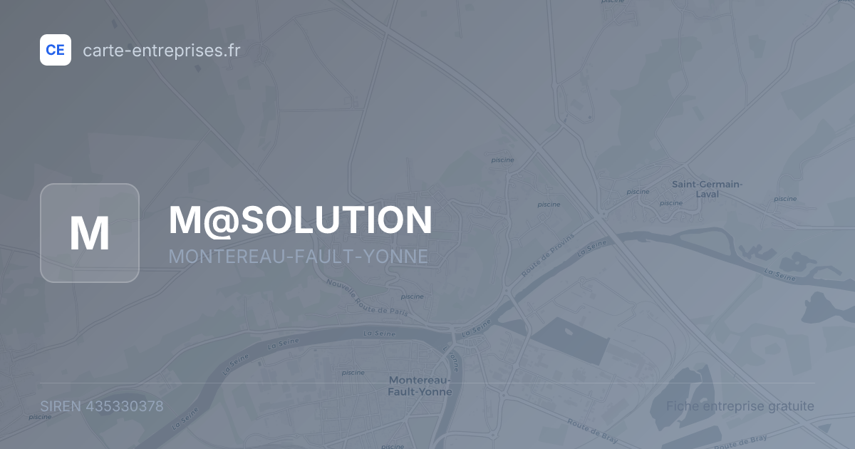 M@SOLUTION — 435330378 — fiche entreprise