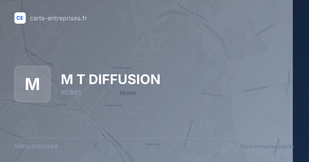 M T DIFFUSION — 403679418 — fiche entreprise