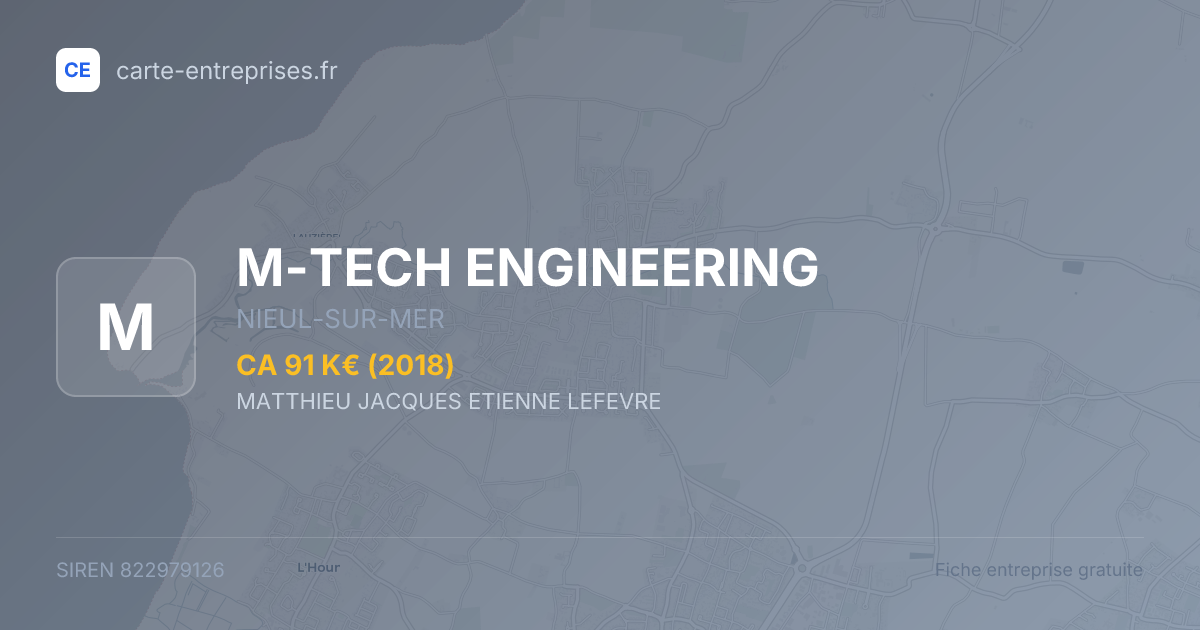 M-TECH ENGINEERING — 822979126 — fiche entreprise