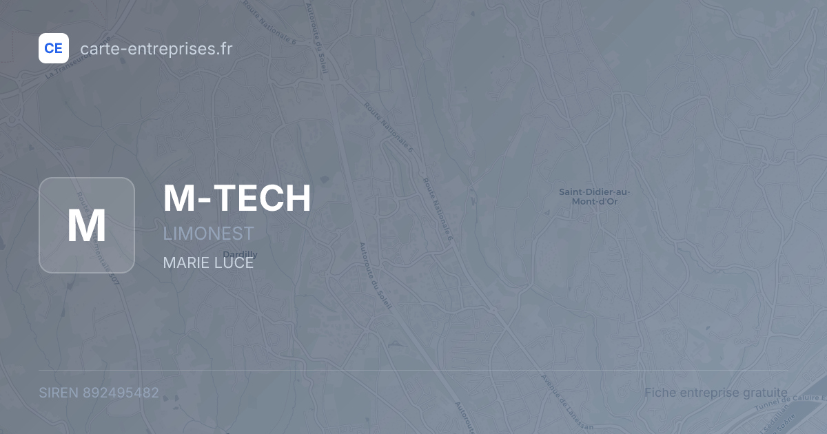 M-TECH — 892495482 — fiche entreprise