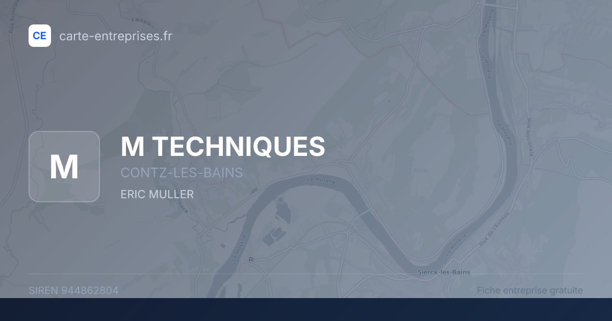 M TECHNIQUES — 944862804 — fiche entreprise