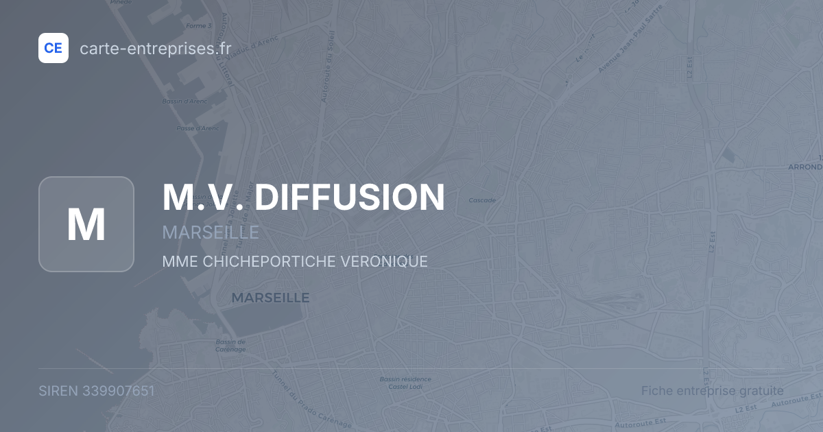 M.V. DIFFUSION — 339907651 — fiche entreprise