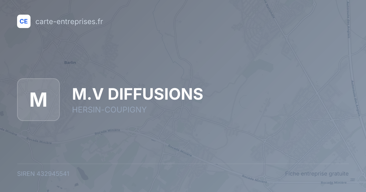 M.V DIFFUSIONS — 432945541 — fiche entreprise