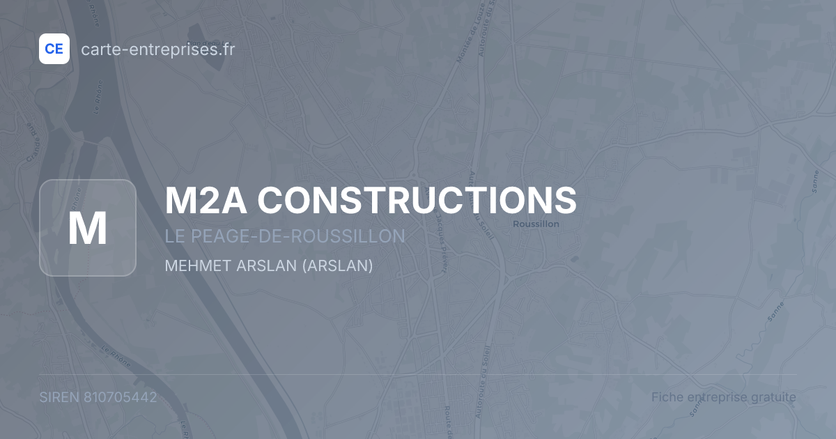 M2A CONSTRUCTIONS — 810705442 — fiche entreprise