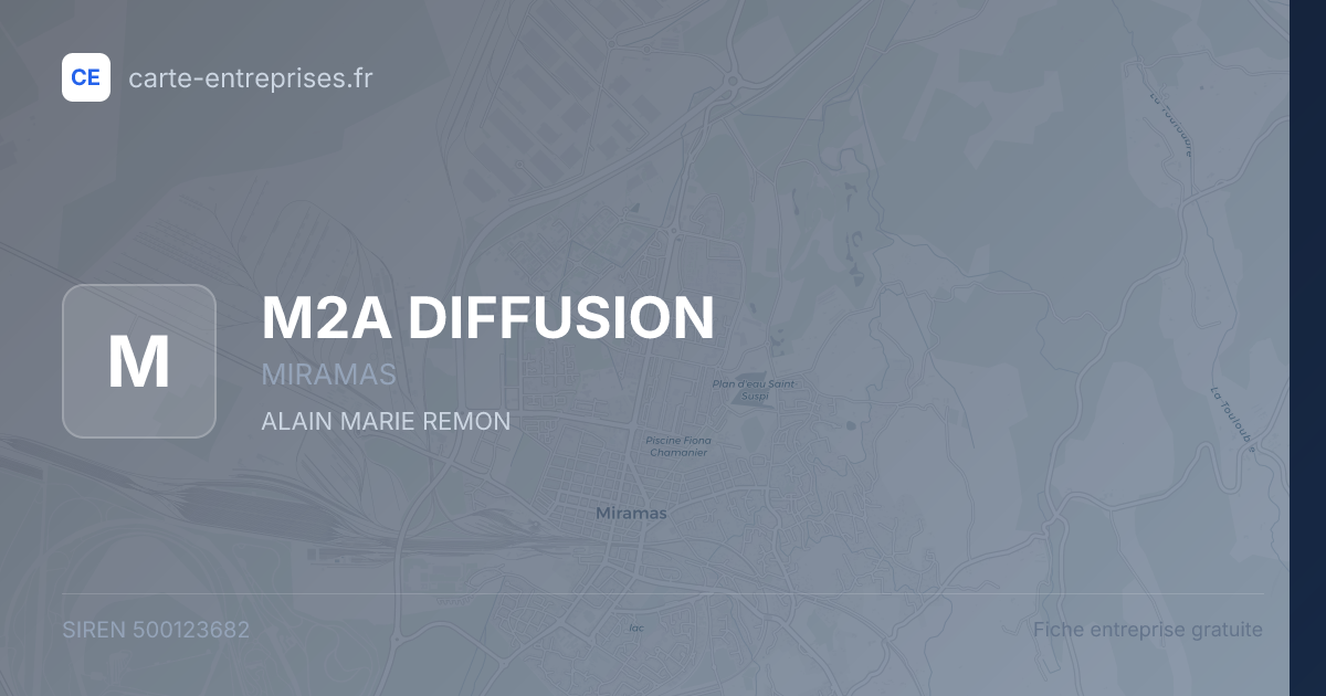 M2A DIFFUSION — 500123682 — fiche entreprise