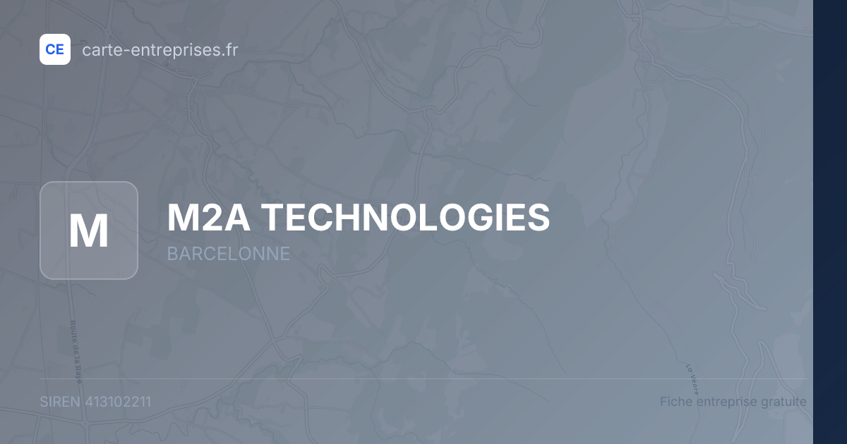 M2A TECHNOLOGIES — 413102211 — fiche entreprise