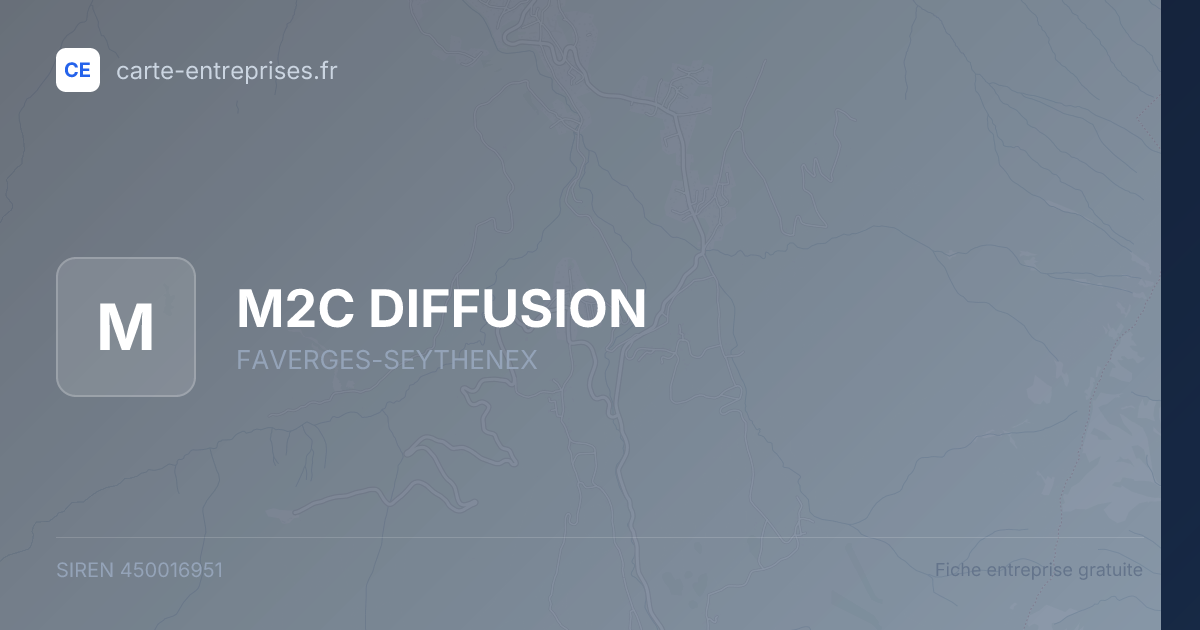 M2C DIFFUSION — 450016951 — fiche entreprise