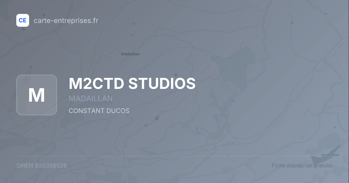 M2CTD STUDIOS — 930358528 — fiche entreprise