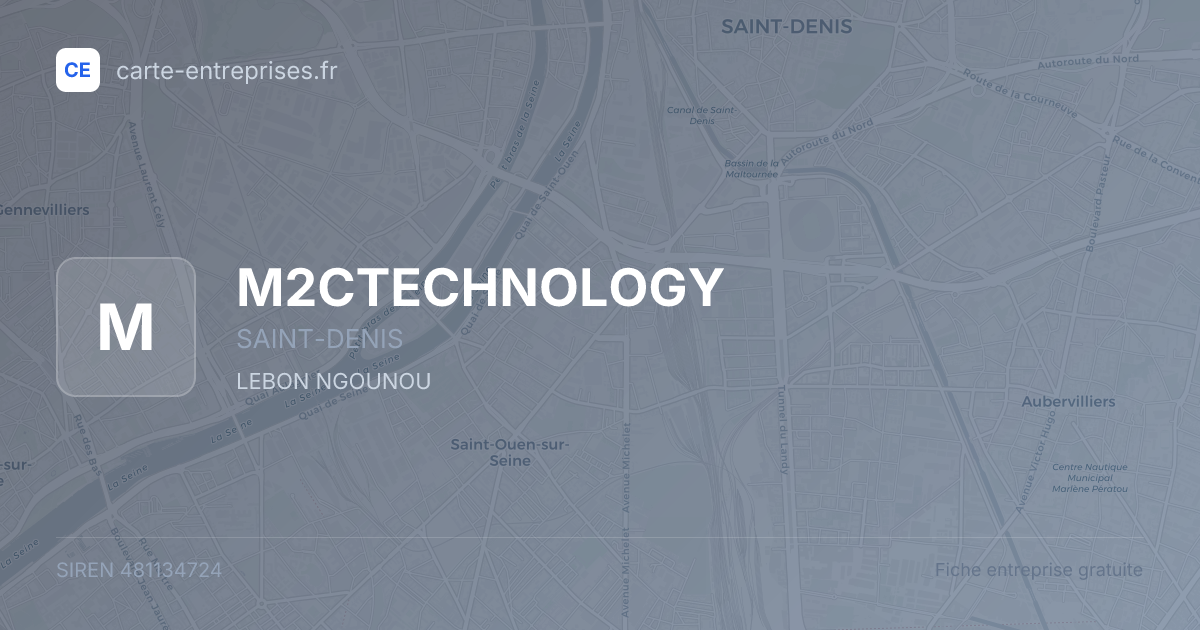 M2CTECHNOLOGY — 481134724 — fiche entreprise