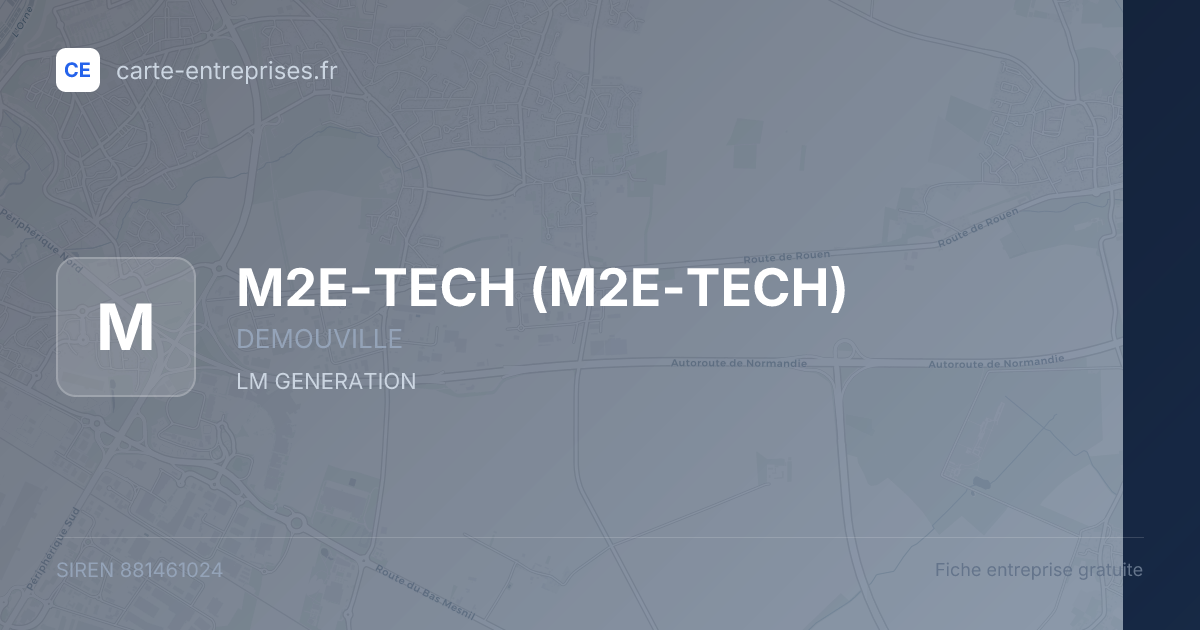M2E-TECH — 881461024 — fiche entreprise