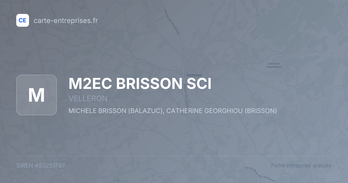 M2EC BRISSON SCI — 493251797 — fiche entreprise