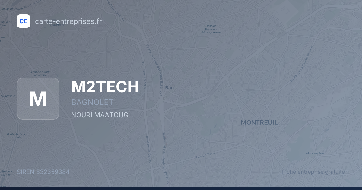 M2TECH — 832359384 — fiche entreprise