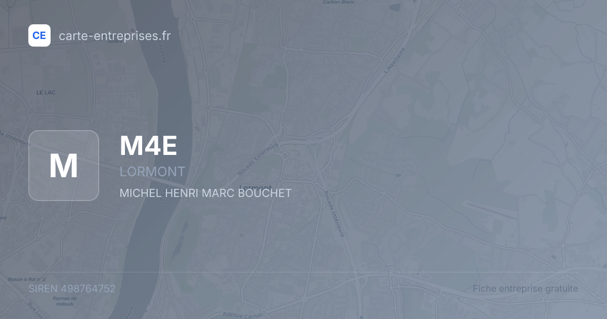 M4E — 498764752 — fiche entreprise