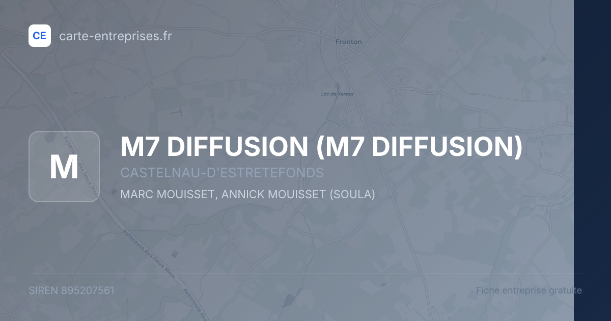 M7 DIFFUSION — 895207561 — fiche entreprise