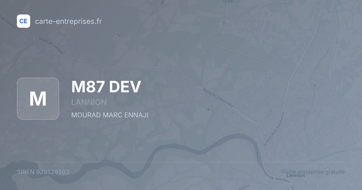 M87 DEV — 929528503 — fiche entreprise