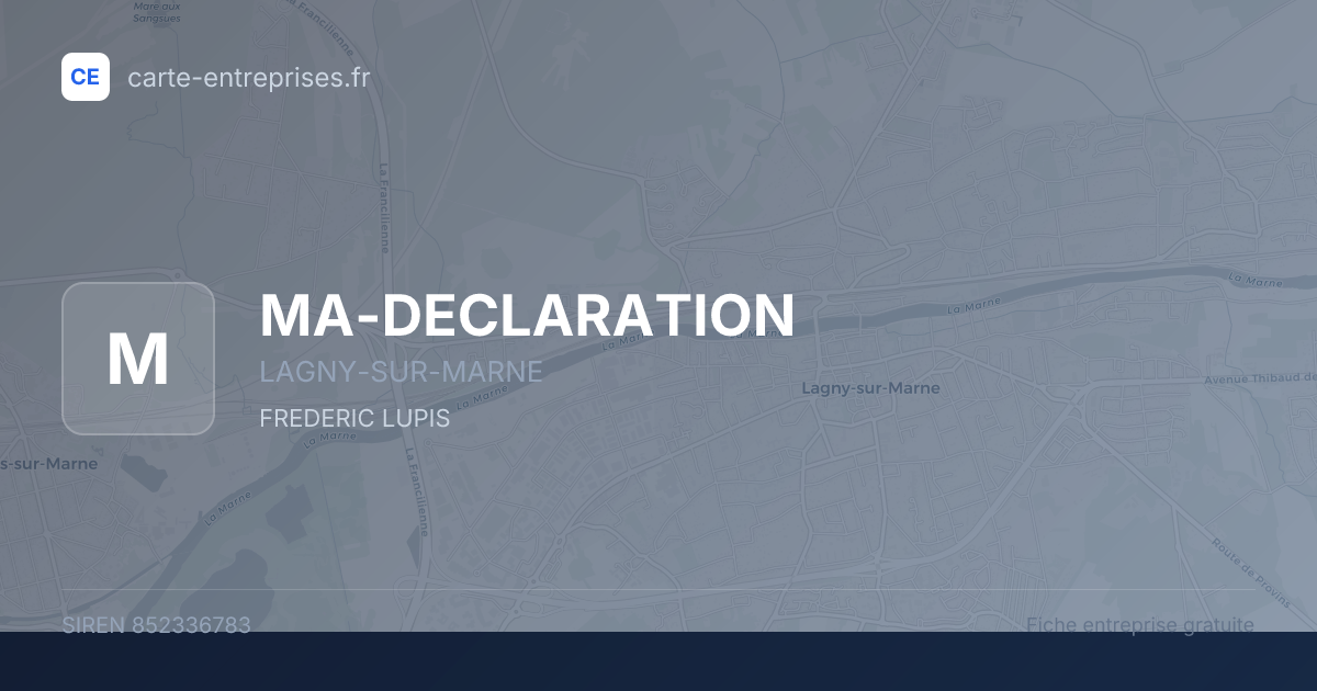 MA-DECLARATION — 852336783 — fiche entreprise