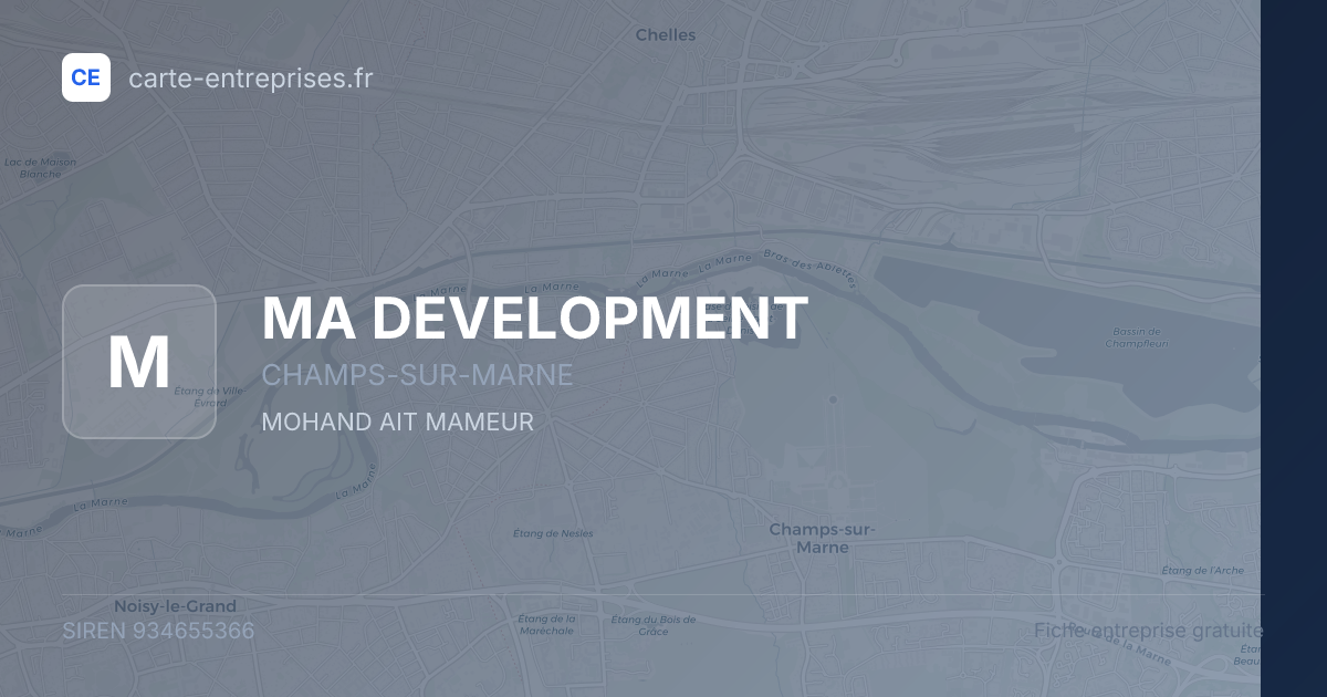 MA DEVELOPMENT — 934655366 — fiche entreprise