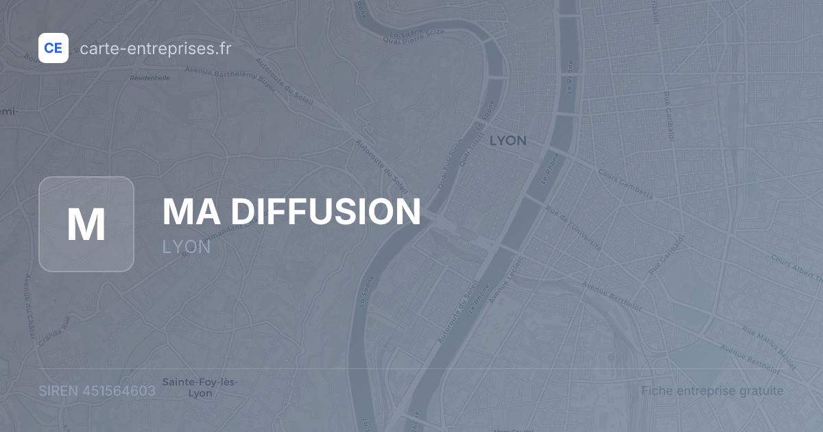 MA DIFFUSION — 451564603 — fiche entreprise