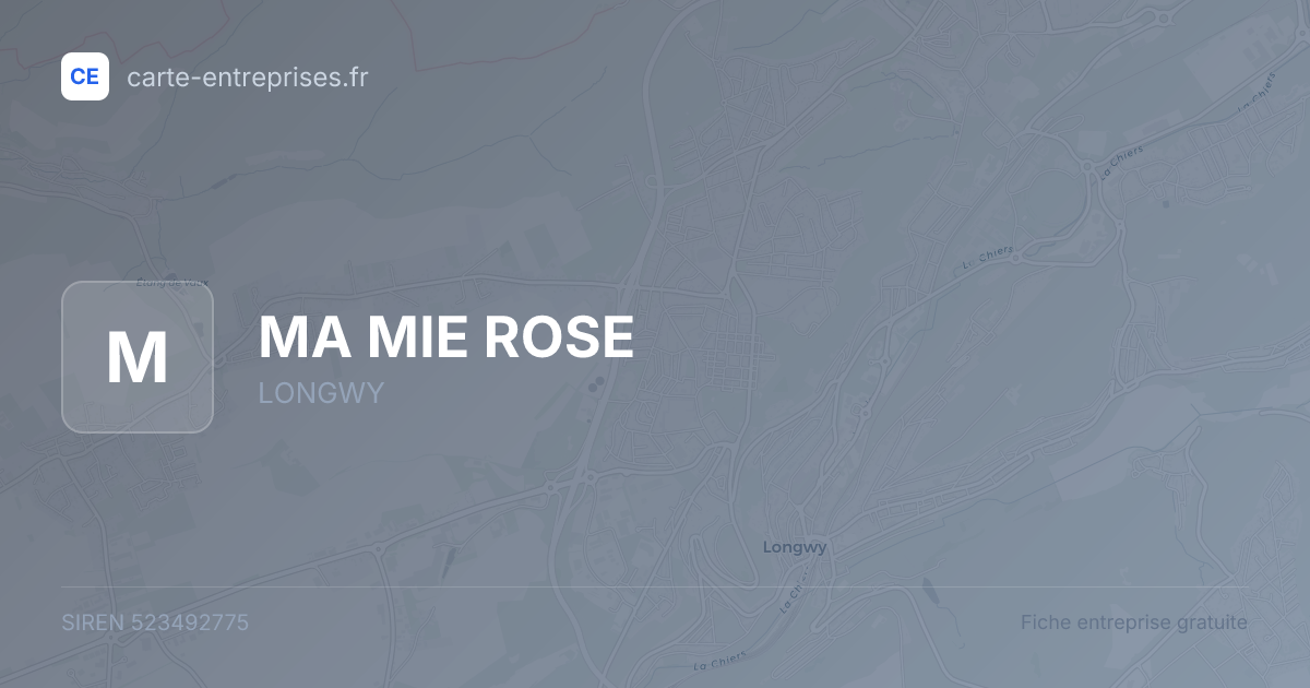 MA MIE ROSE — 523492775 — fiche entreprise