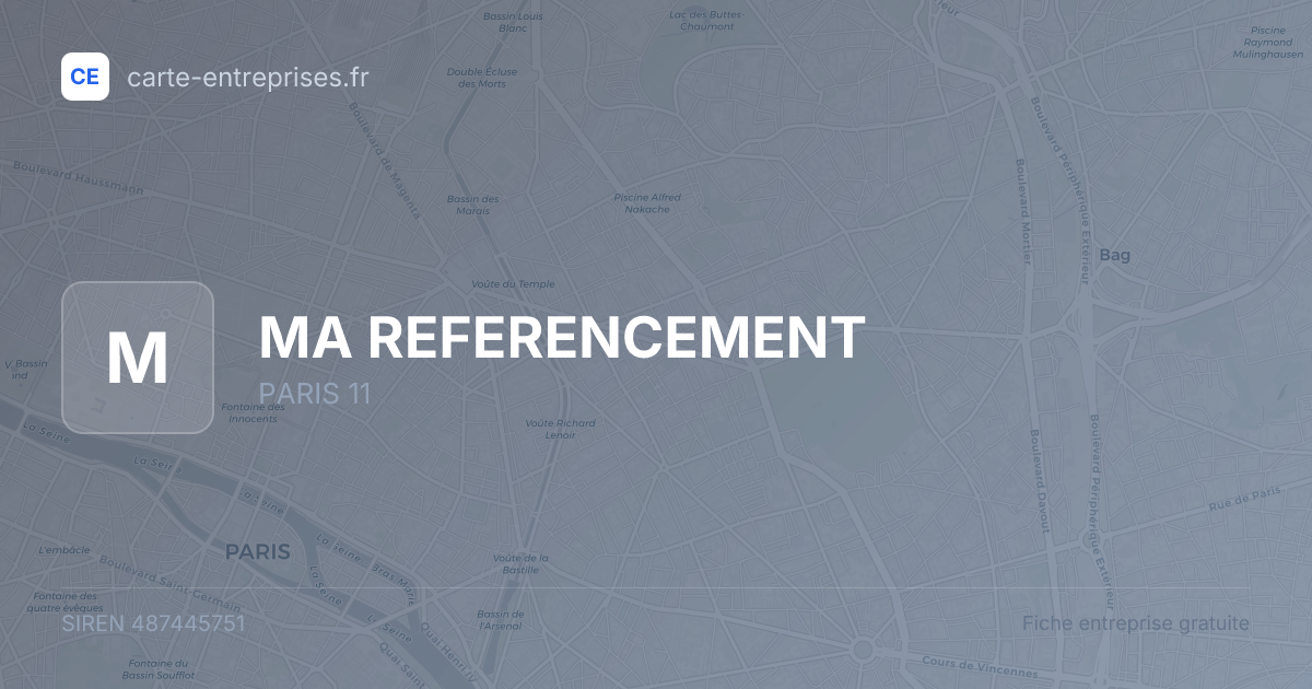 MA REFERENCEMENT — 487445751 — fiche entreprise
