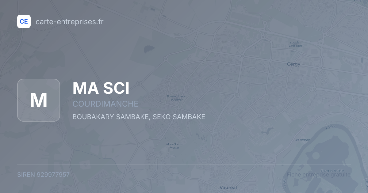 MA SCI — 929977957 — fiche entreprise