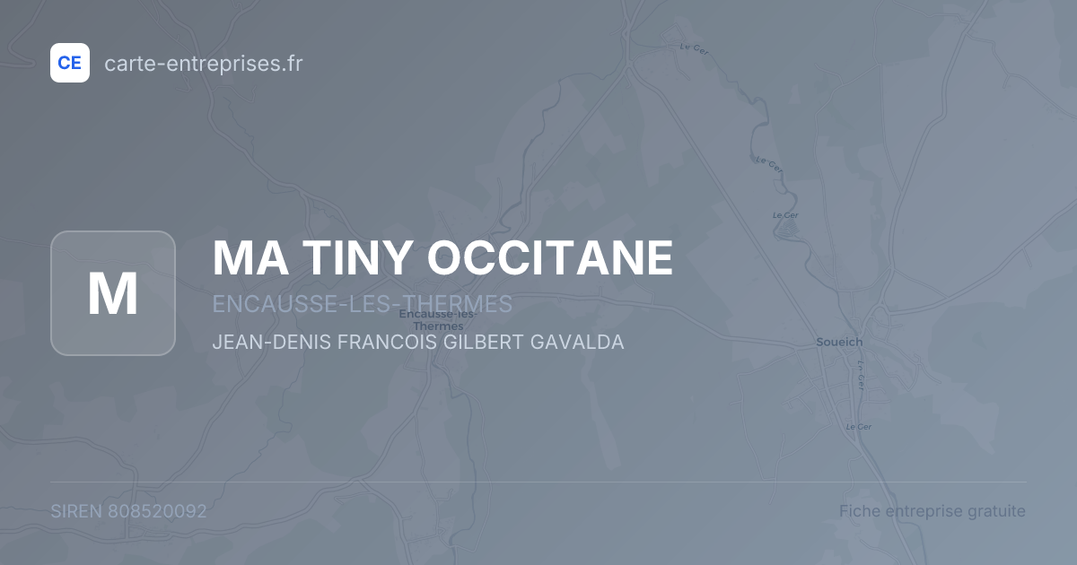 MA TINY OCCITANE — 808520092 — fiche entreprise