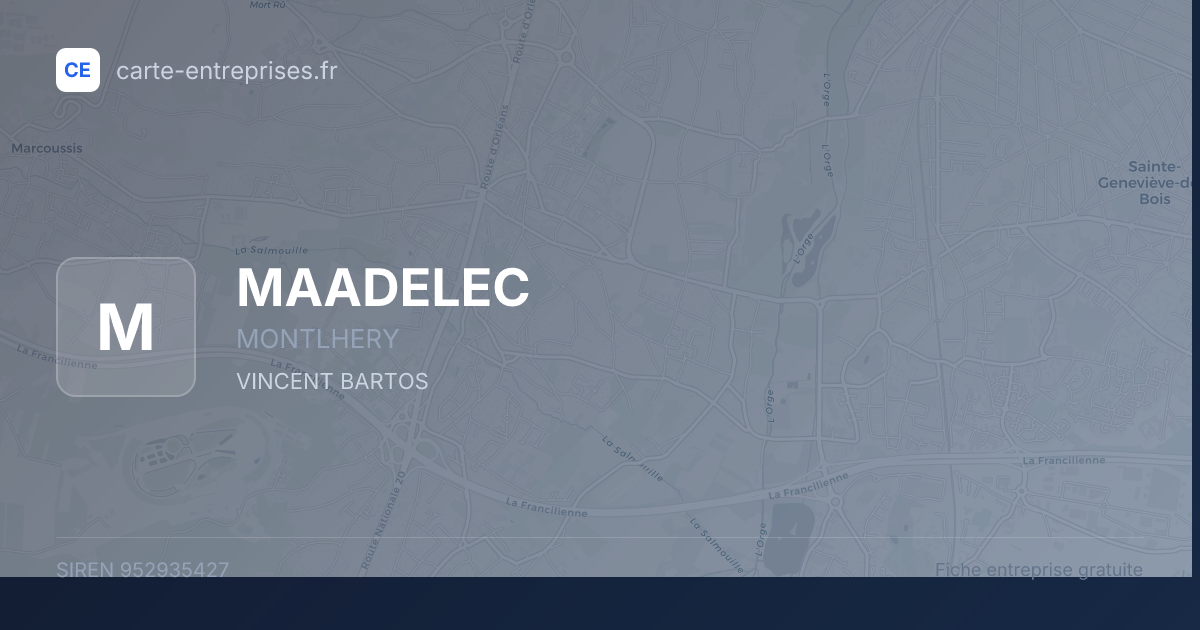 MAADELEC — 952935427 — fiche entreprise