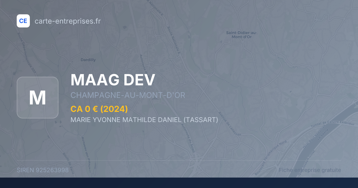MAAG DEV — 925263998 — fiche entreprise