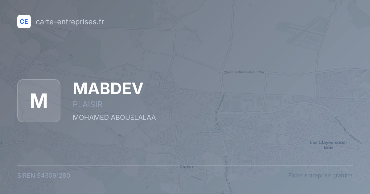 MABDEV — 943091280 — fiche entreprise