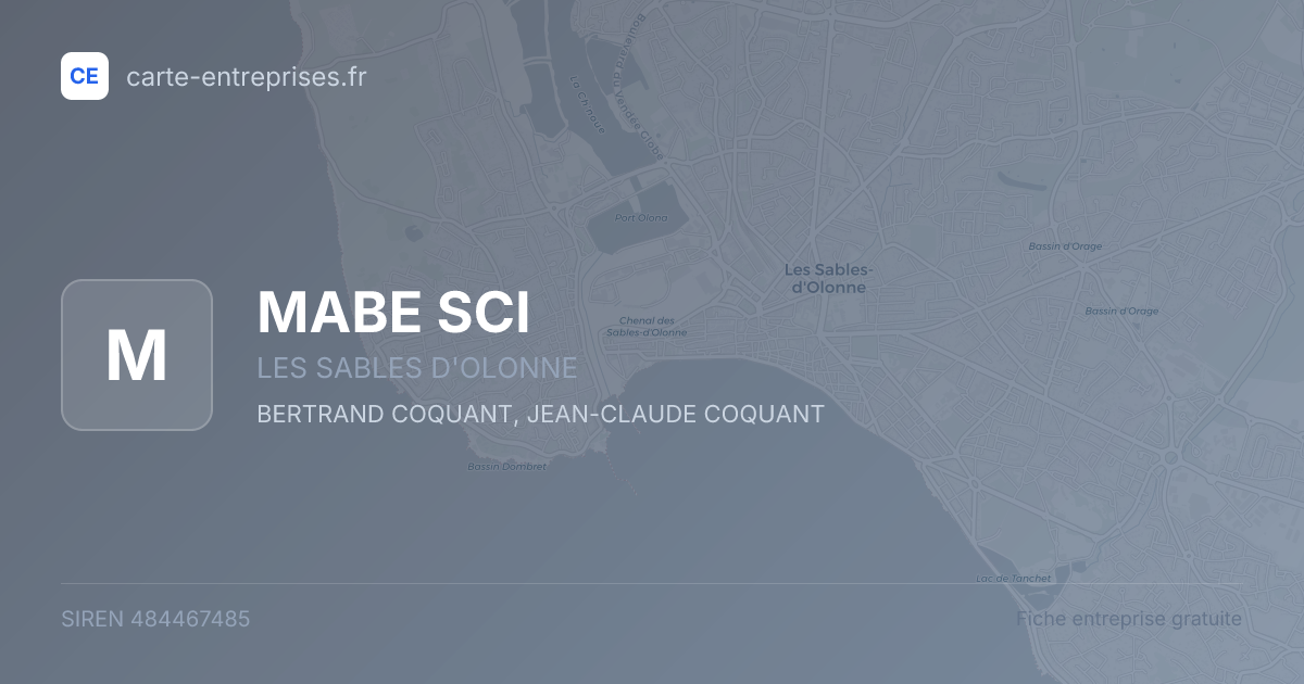 MABE SCI — 484467485 — fiche entreprise