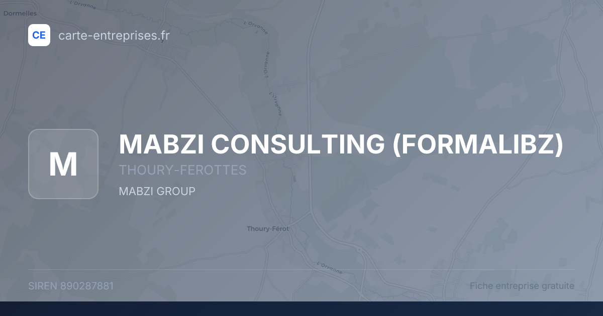MABZI CONSULTING (FORMALIBZ) — 890287881 — fiche entreprise