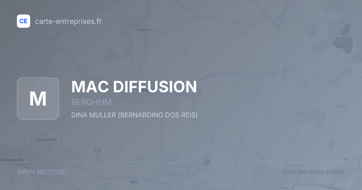 MAC DIFFUSION — 397755927 — fiche entreprise